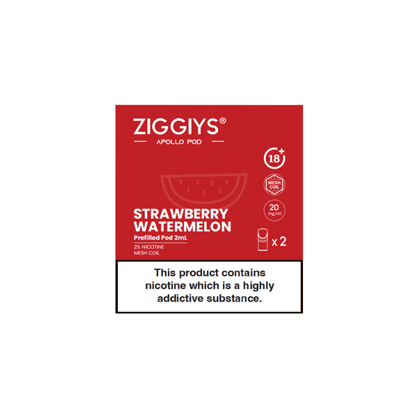 Ziggiys Apollo Pre-Filled Replacement Pods 2PCS 2ml