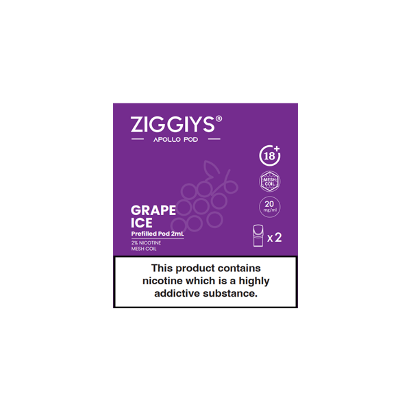 Ziggiys Apollo Pre-Filled Replacement Pods 2PCS 2ml