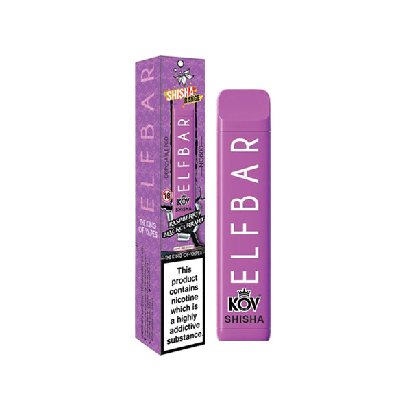 20mg Elf Bar Kov Shisha Range Disposable Vape Pod 600 Puffs