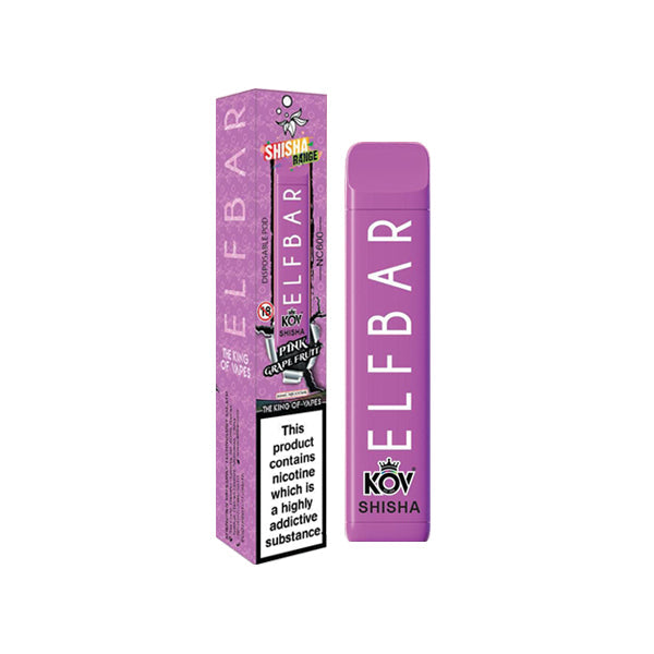 20mg Elf Bar Kov Shisha Range Disposable Vape Pod 600 Puffs