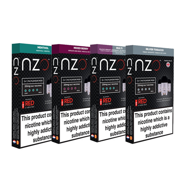 NZO 20mg Salt Cartridges with Red Liquids Nic Salt...