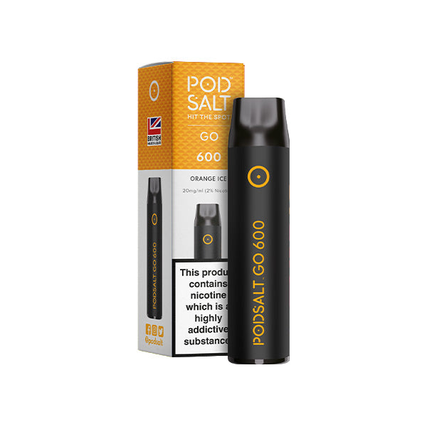 20mg Pod Salt Go 600 Disposable Vape Device 600 Pu...